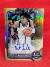 2021-22 Bowman University #BCPA-HS Hunter Sallis Chrome Prospect Auto Gold 26/50