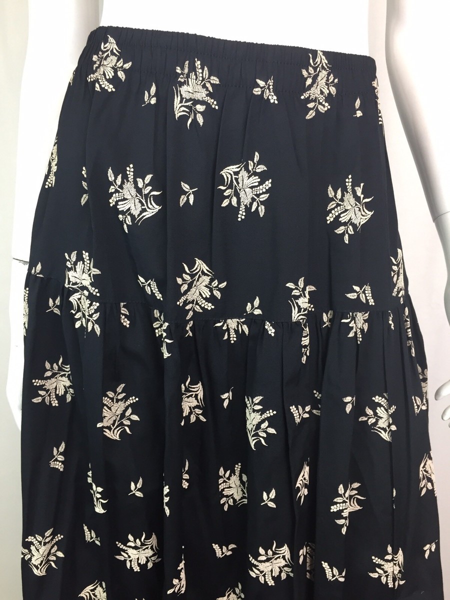 Jupe évasée Vintage Lacy Afternoon Noir Taille S - Style Prairie Lagenlook