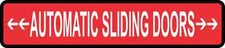 10in x 2in Automatic Sliding Doors Sticker Car Truck Vehicle Bumper Decal