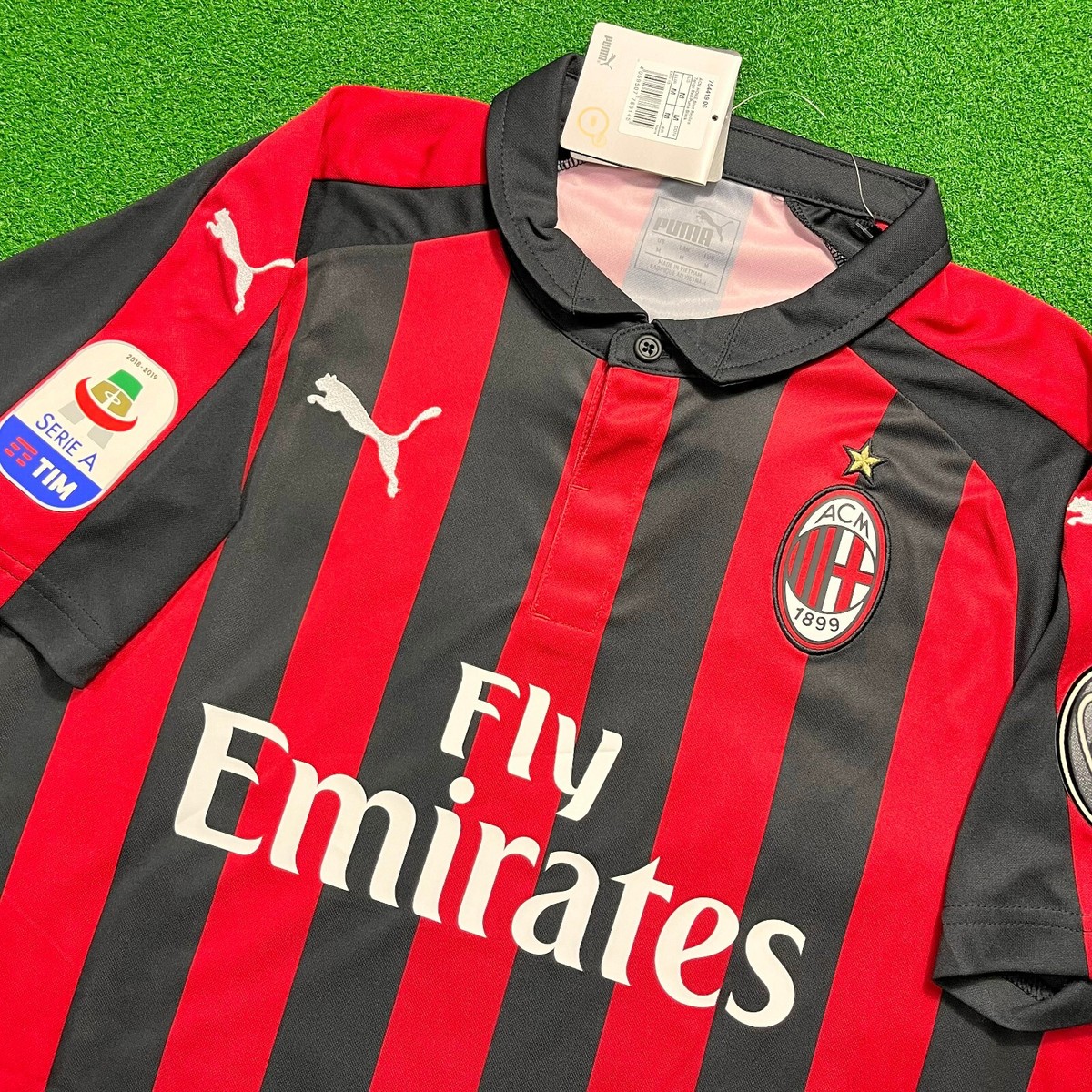 Suso 18/19 AC Milan Home Soccer Jersey ltalia Seria A Puma