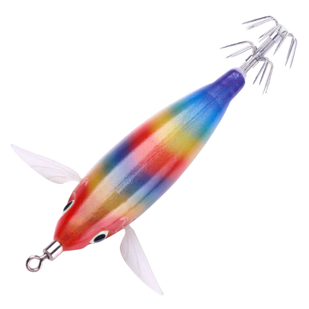 8PCS Glow Squid Jig Shrimp Lures Fishing Bait Hook Octopus 8cm/6g Saltwater Jigs - Image 15