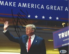 PRESIDENT DONALD J. TRUMP SIGNED 8x10 PHOTO 2024 MAKE AMERICA GREAT BECKETT COA