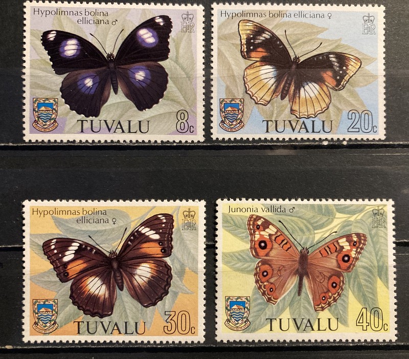 Tuvalu,Butterflies.S.C.#146-9 MNH Complete set of 4 as issued in 1981