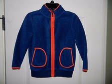 Boy's Gap Blue w/Orange Trim Fleece Jacket Size 4-5