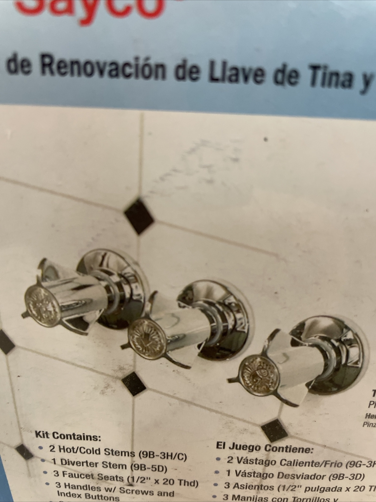 Danco Bath Tub/Shower 3 Handle Remodeling Complete Trim Kit for Sayco