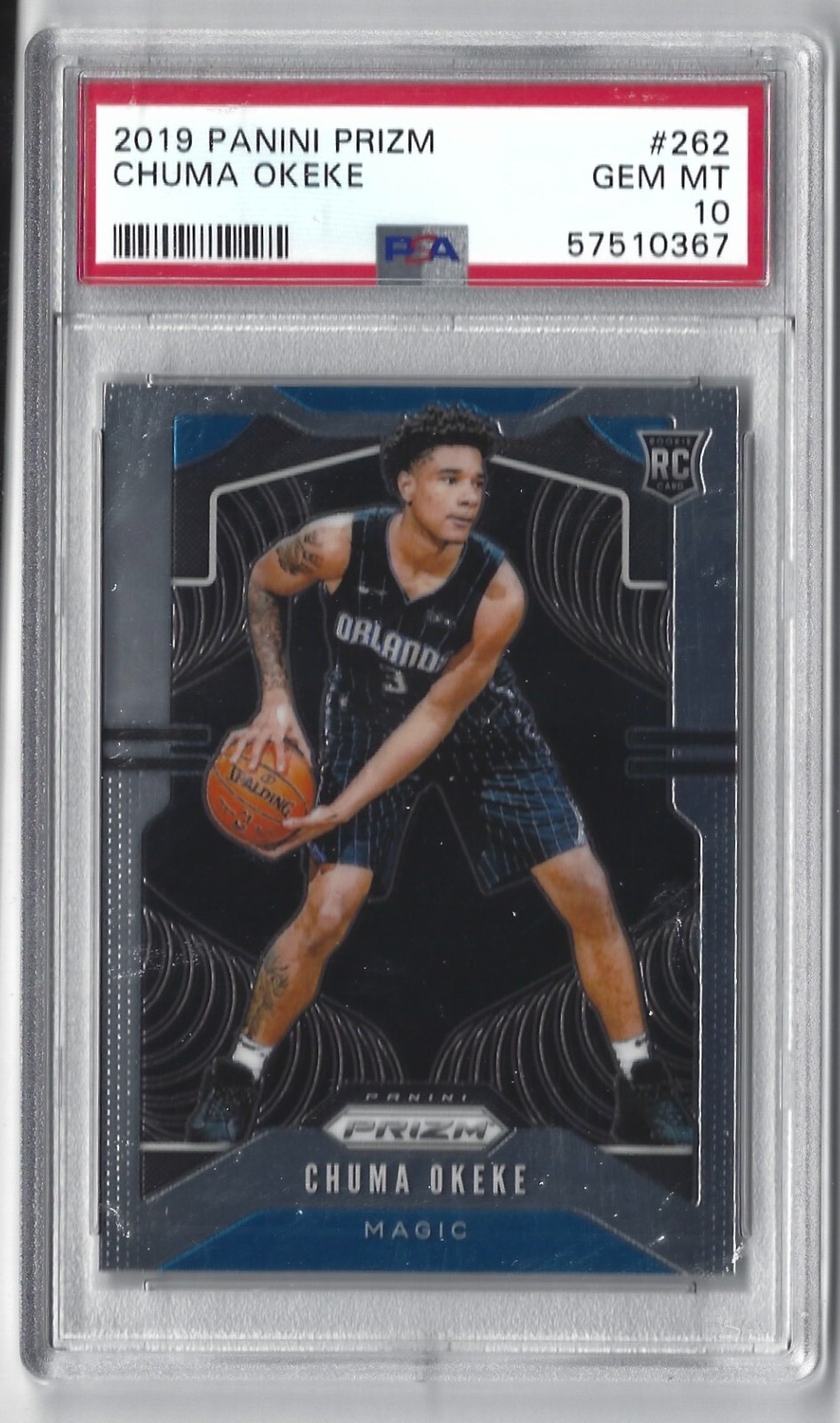 2019-20 Panini Prizm Chuma Okeke RC Rookie #262 | Orlando Magic | PSA 10 GEM MT