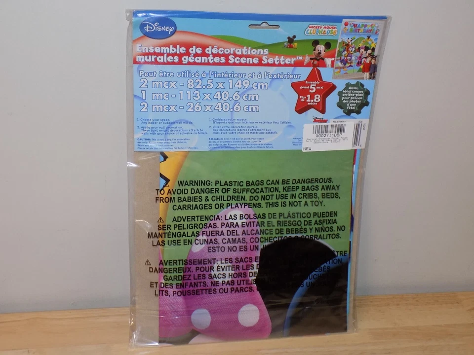MICKEY MOUSE Scene Setter birthday party BACKDROP Minnie Goofy Donald Daisy Duck - Image 4 of 4