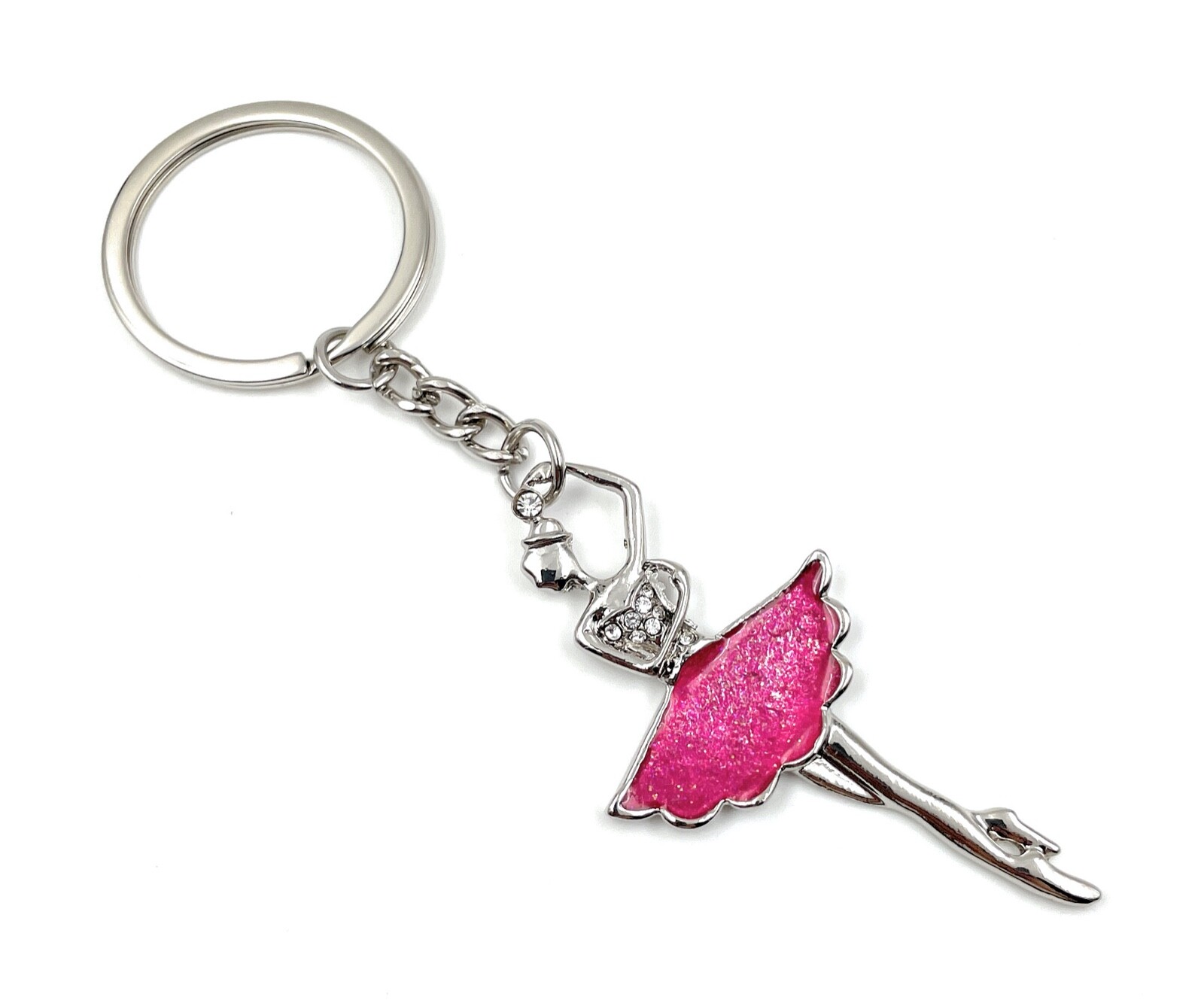 Bailarina Ballet Bailarina Llavero Metal Amuleto de la Suerte Colgante