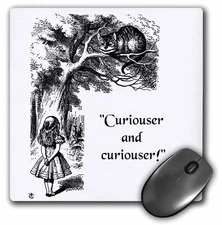 3dRose Curiouser and curiouser - Alice in Wonderland Lewis Carroll quote MousePa