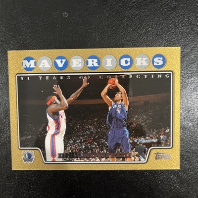 2008-09 Topps Dirk Nowitzki #41 Gold Border #/2008 Dallas Mavericks