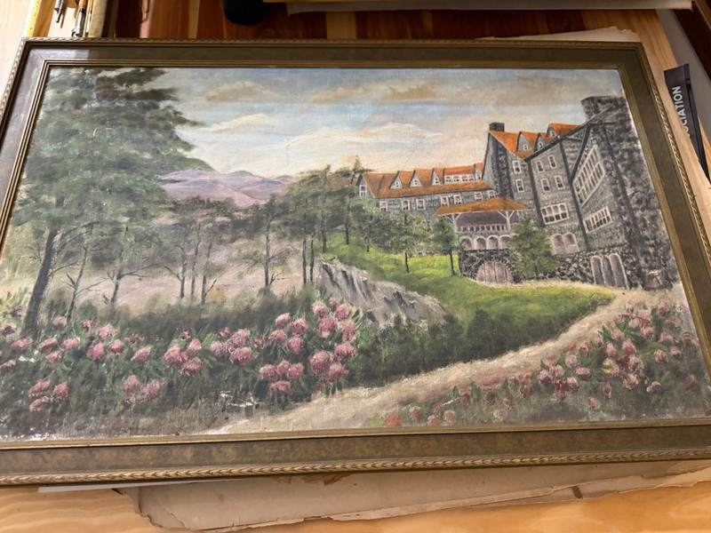Oil on Canvas of Famous Mayview Hotel in Blowing Rock N.C