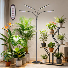 Grow Lights for Indoor Plants with Stand, 4-Heads Full Specturm Plant Grow Light
