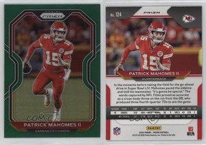 2020 Panini Prizm Green Prizm Patrick Mahomes II #124