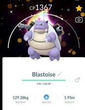Pok mon GO TRADE  Shiny Blastoise   Special Background