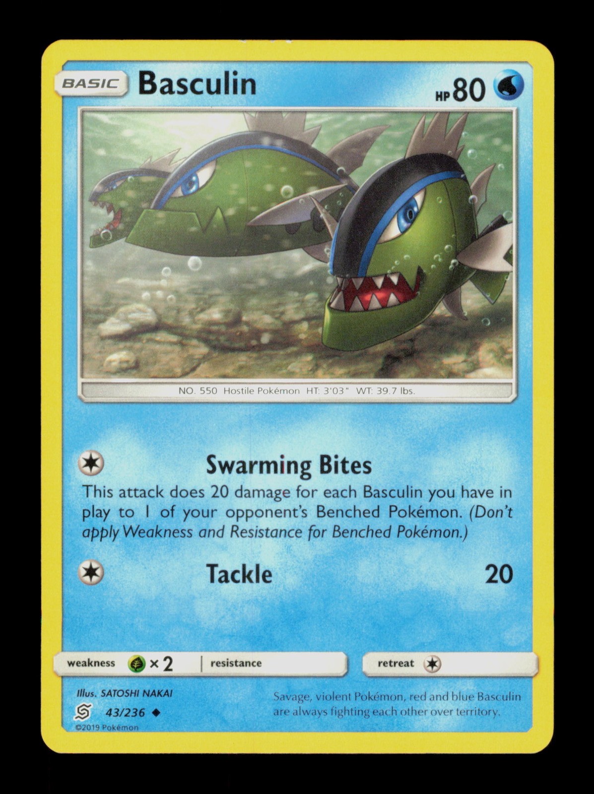 Basculin 43/236 Pokemon Unified Minds Trading Card TC