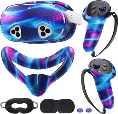 Silicone Cover Set Compatible with Meta/Oculus Quest 3s Accessories, VR 