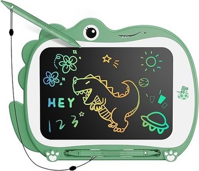8,5 Zoll Dinosaurier LCD Zeichentablet für Kinder bunter Bildschirm Schreibtafel grün