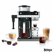 Ninja Prestige DualBrew Coffee System CFN802UK Filter Capsule Maker Black Plus