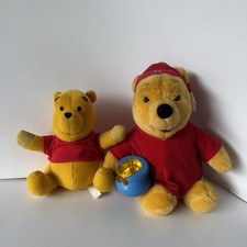 Lot Of 2 - Vintage Disney Winnie the Pooh, Plush 1998 And 2002