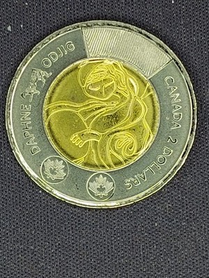 2025 Canada Daphne Odjig Non - Colorized 2 dollar Coin