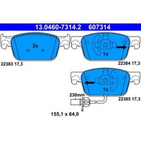 Bremsbelagsatz Scheibenbremse Ate 13.0460-7314.2 FüR Audi A4 B9 Avant A5