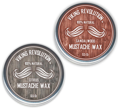 Mustache Wax 2 Pack - Beard & Moustache Wax for Men - Strong Hold Helps Train Ta