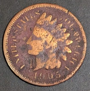 An Indian Head Penny from 1905!  Free Shipping!