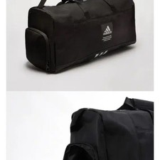 Adidas 3-Stripes Black Duffle Bag - Large Capacity, Excellent Condition