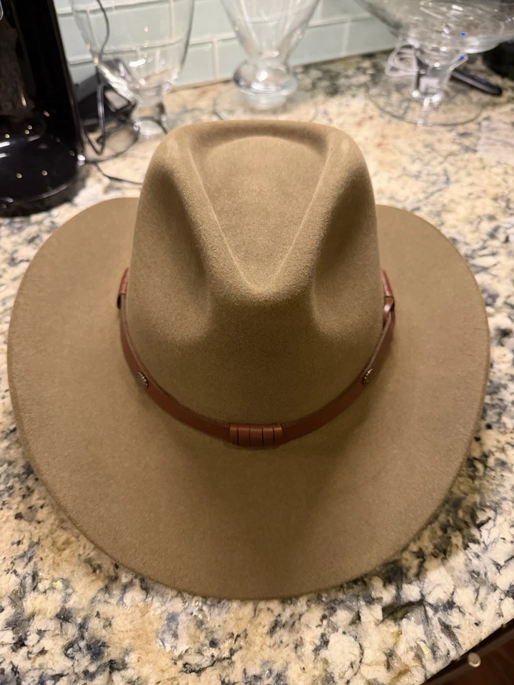 90s 5X Stetson Gun Club Catera Hat, Bark Brown, Size 6 7/8 , Mint Condition - Image 2 of 4