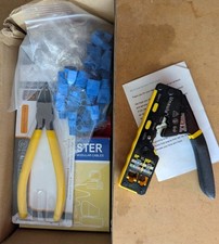 RJ45 Crimp Tool Kit with Pass-Through Ethernet Crimper, Cat5 / Cat6 Cable Tester