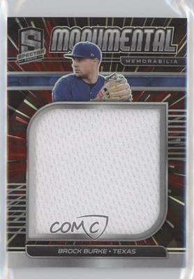 2021 Panini Spectra Monumental Memorabilia Hyper Prizm 64/75 Brock Burke 0xz8