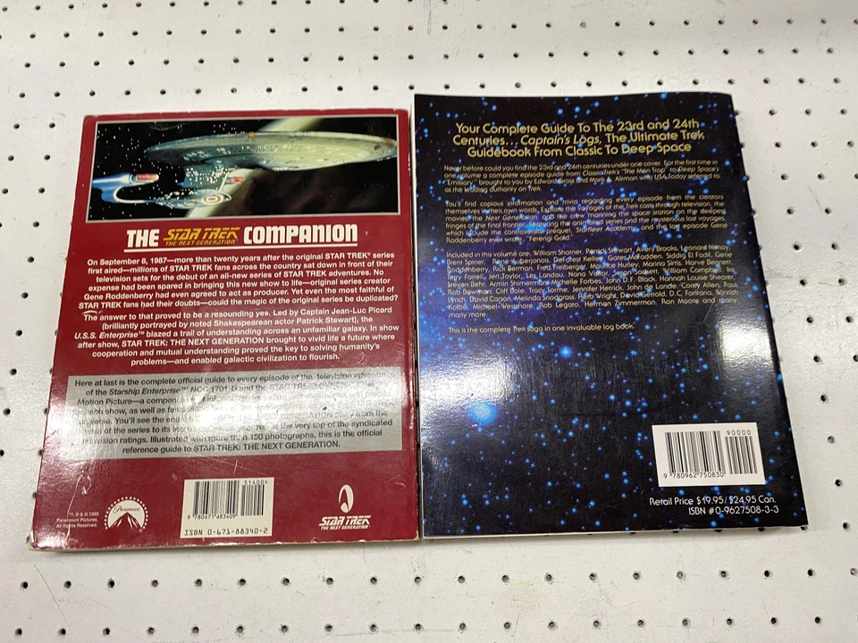 Vintage Star Trek Next Generation Companion Larry Nemecek Captain's Logs Sci-Fi Foto 3 de 4