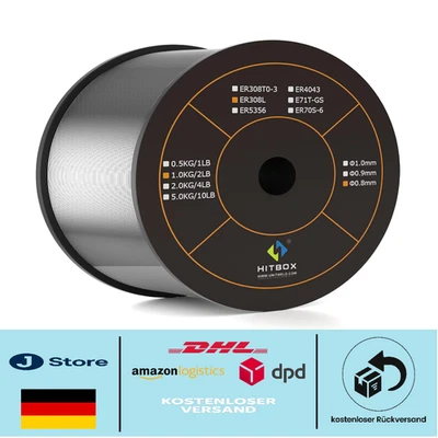 HITBOX MIG-Schweißdraht | 0,8 mm Edelstahl | Schutzgas-Schweißen