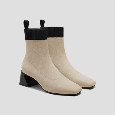 VIVAIA Regina Pro Water Repellent Block Heel Boots Womens Square Toe