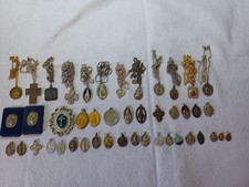 Religious medal lot 44 in total. Unchecked. Vintage to now. Many types. 