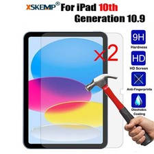 2Pcs Tempered Glass Glossy Screen Protector For iPad 10th Generation 10.9 2022
