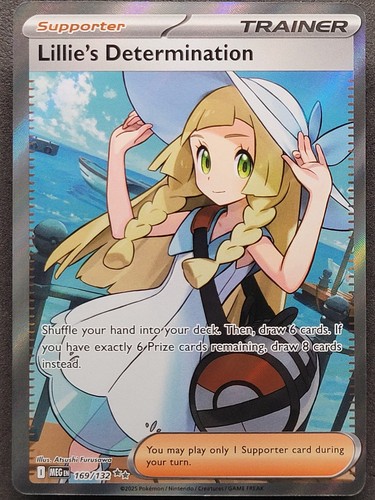 Lillie's Determination 169/132 Ultra Rare Mega Evolution Base Set Pokemon TCG
