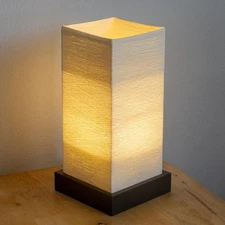 Dimmable Japanese Lamp Table Lantern • Small Warm Woven Glow Light • Nightsta...