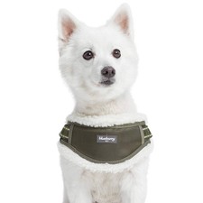 Soft & Comfy Multi-Colored Stripe Fleece Padded Chest Dog Harness, Chest Girt...