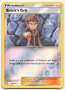 Brock's Grit 53/68 Hidden Fates Reverse Holo Uncommon Trainer