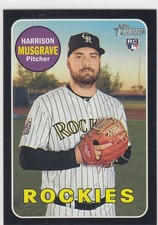 2018 Harrison Musgrave Topps Heritage High BLACK BORDER Rookie Parallel #594