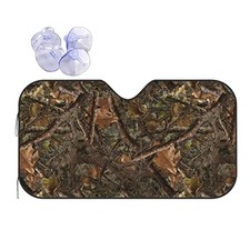 Camouflage Hunting Car Windshield Sunshade Front Window Sun Visor Small White4