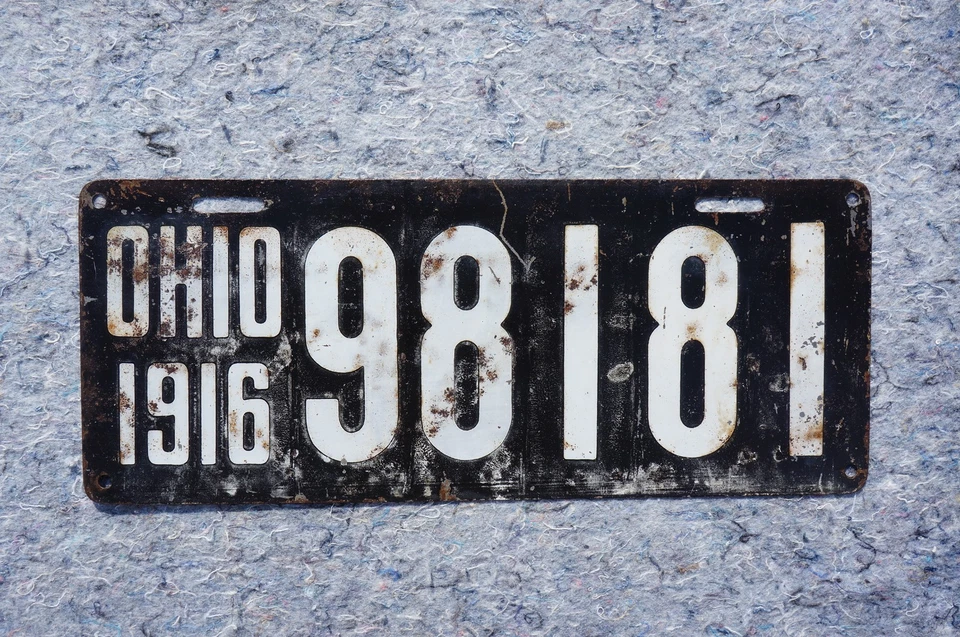 Номерной знак 1916 OHIO - Изображение 2 из 4
