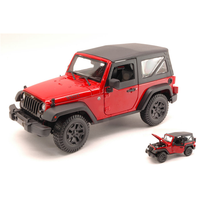 Jeep Wrangler 2014 Red 1:18 Maisto Auto Stradali -D- Neues Modell