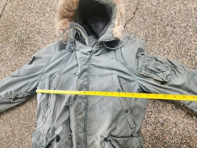 Vintage USAF Air Force N-3B Parka Jacket Coyote Fur 1950s 1960s