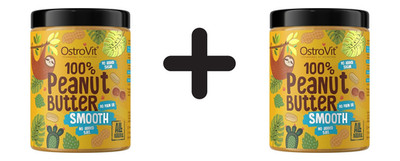 2 x OstroVit 100% Peanut Butter, Smooth - 1000g (11,00 EUR/kg)