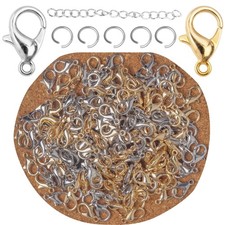 210Pcs Lobster Clasps Set Metal Alloy Small Lobster Claw Clasps Lobster Clip for