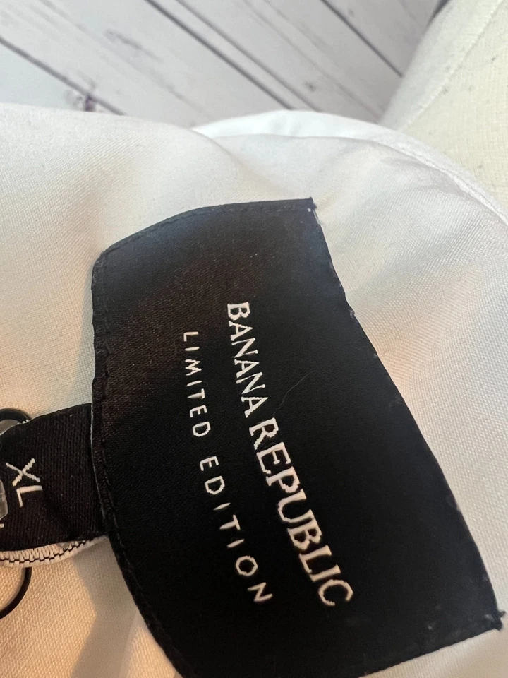 Camisa Banana Republic Edición Limitada Blanca Encaje Coqueta XL Extra Grande Nueva Sin Etiquetas Foto 3 de 4