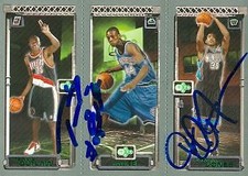 Dahntay Jones & Travis Outlaw autographed Basketball Card (Grizzlies & Blazers)