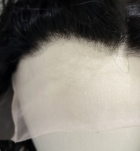 Lace Front 100% Real Human Hair Wig Natural Black Curly 20” stretched L 13x4 - 第 10/12 張圖片
